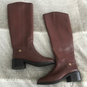 Coñac colored Tory Burch knee high boots